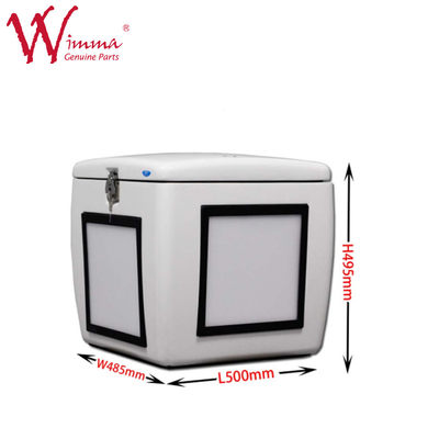 Fiberglass teslimat kutusu Jumbo Kutusu Beyaz Led ışıkları ile İyi performans 85 L FRP 500mm*485mm*495mm