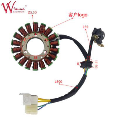 Iron Magneto Stator Coil Stator Comp Çin'den motorlu bisiklet yedek parçaları Munufabrikant GN125 ((2012)